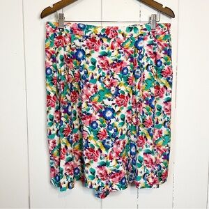 Vintage Principles Pleated Floral Skort. Size 16.